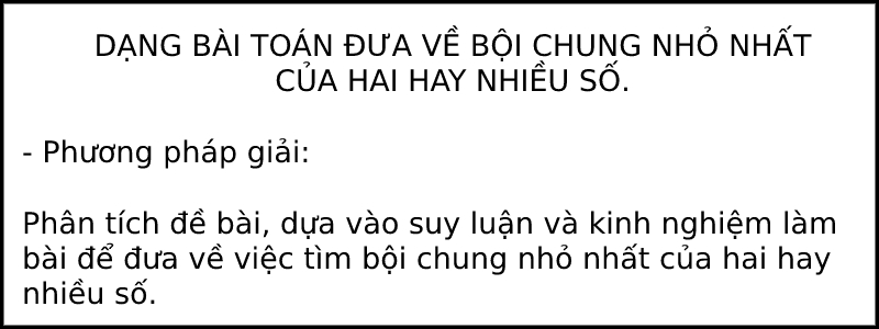 Bội chung nhỏ nhất là gì?